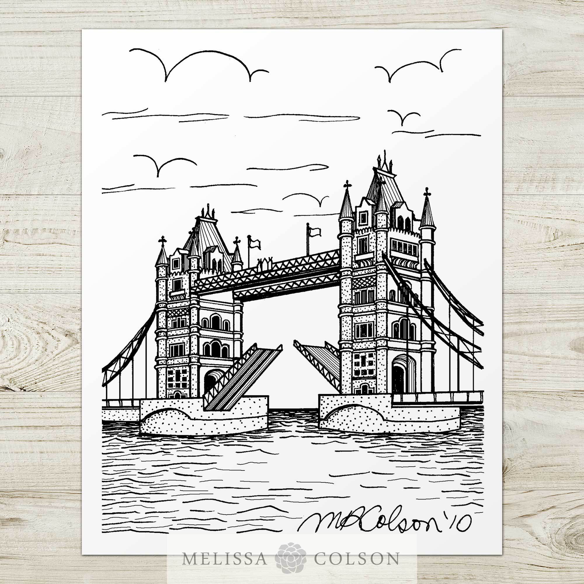 London Bridge Drawings Stock Illustrations, Cliparts and Royalty Free London  Bridge Drawings Vectors