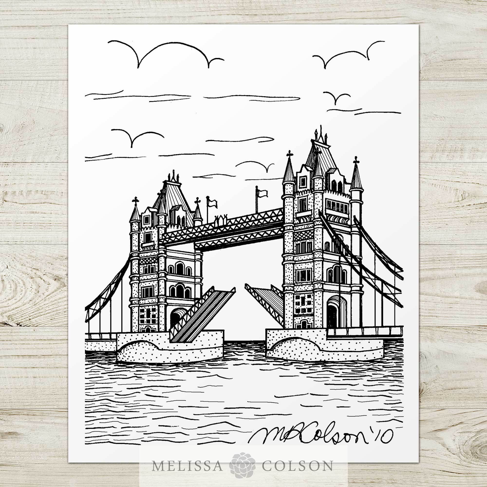Tower Bridge Outline