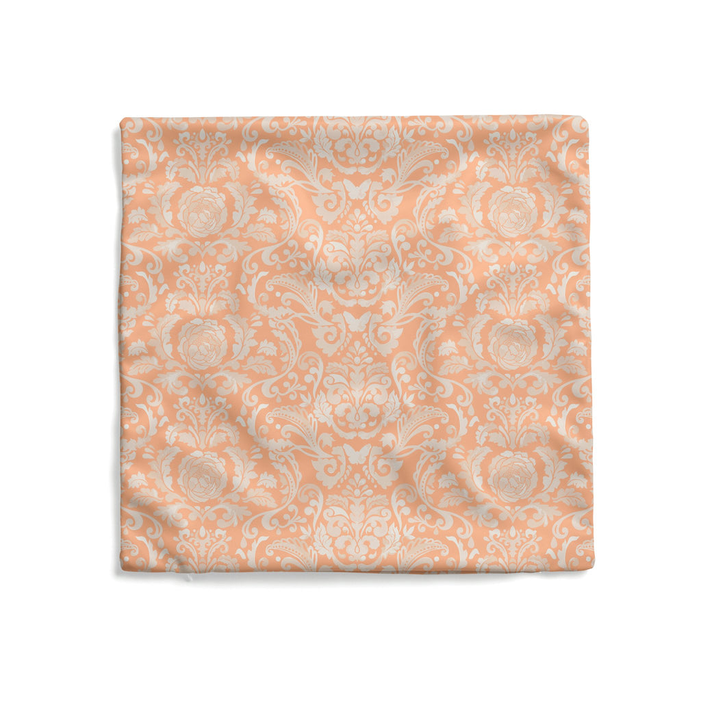 Victoria Damask Pillow Cover in Peach Fuzz - Melissa Colson