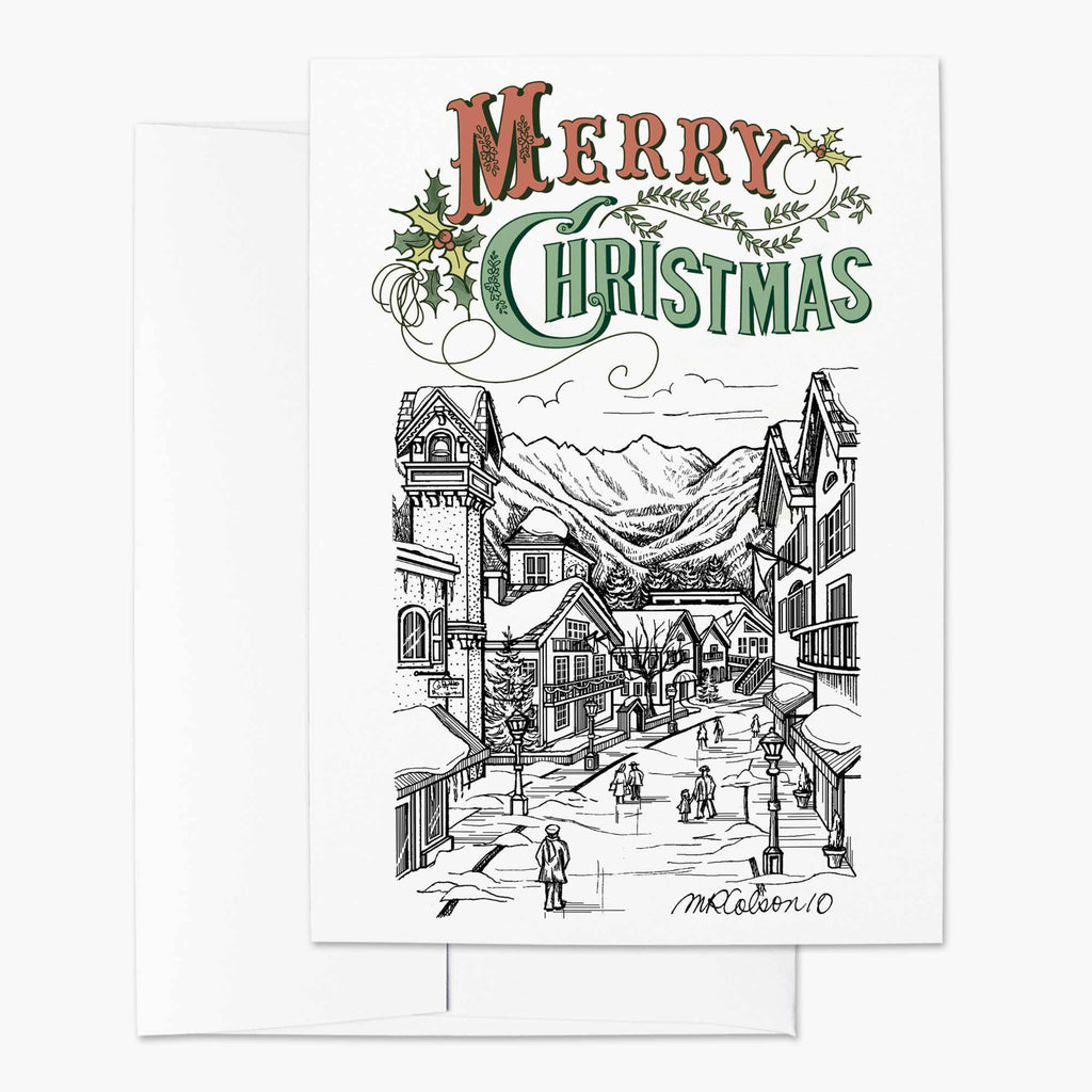 Winter Village Christmas Card - Melissa Colson