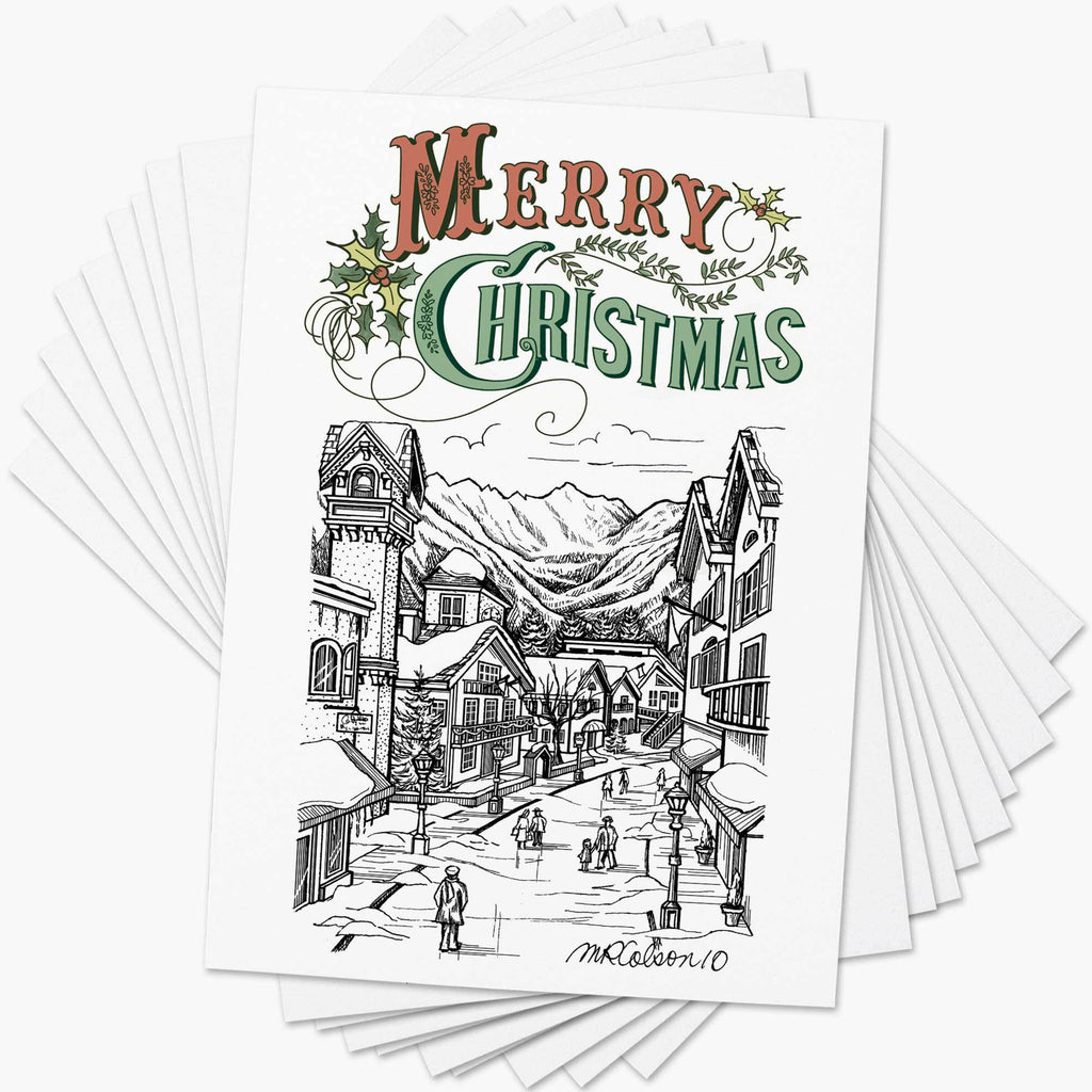 Winter Village Christmas Card - Melissa Colson