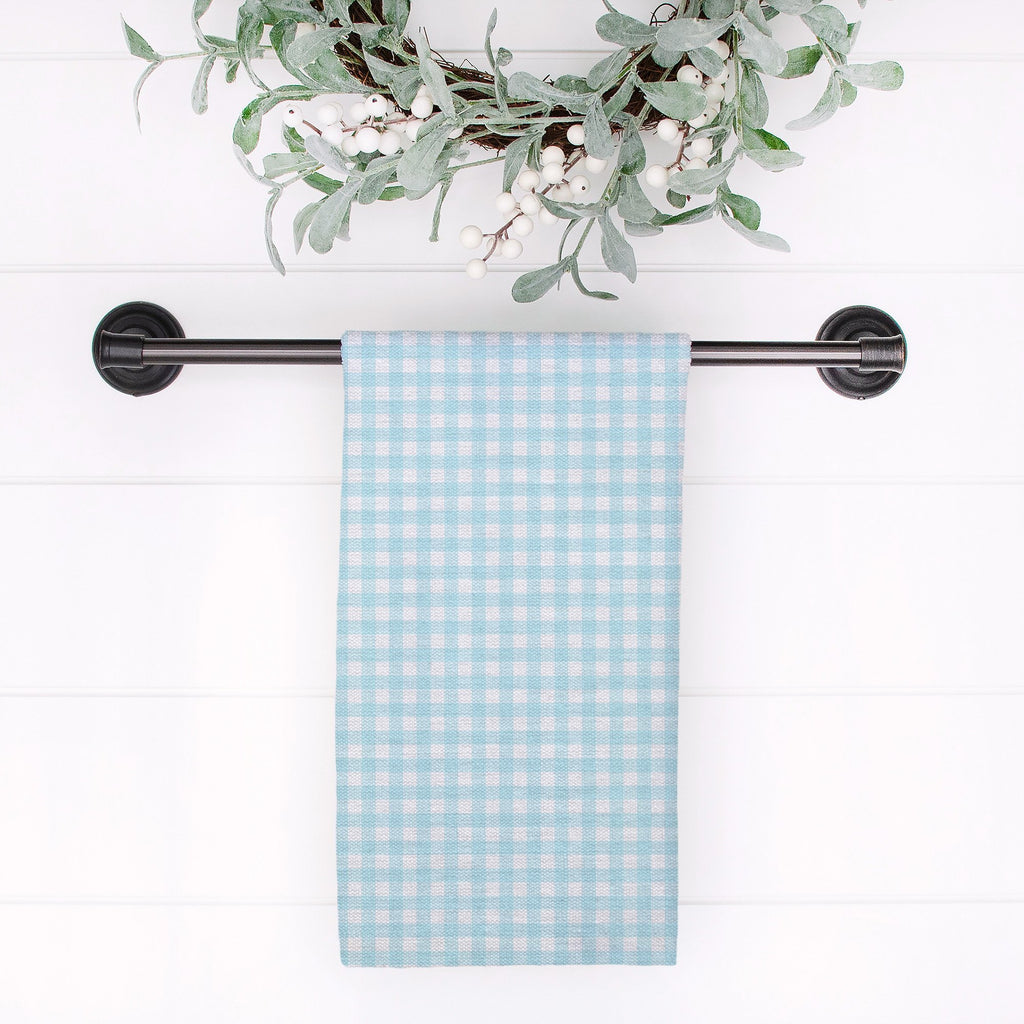 Woodland Check Tea Towel in Blue - Melissa Colson