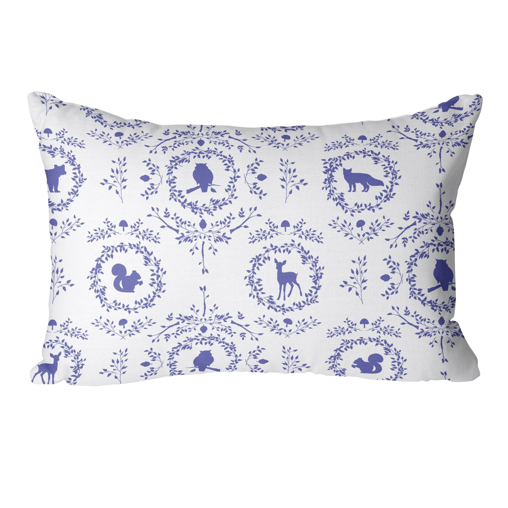 Woodland Silhouette Pillow Cover in Very Peri - Melissa Colson