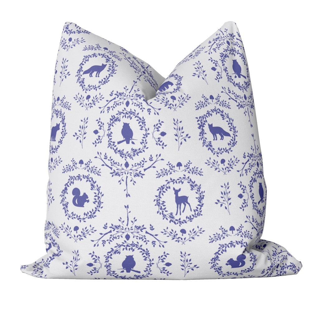 Woodland Silhouette Pillow Cover in Very Peri - Melissa Colson