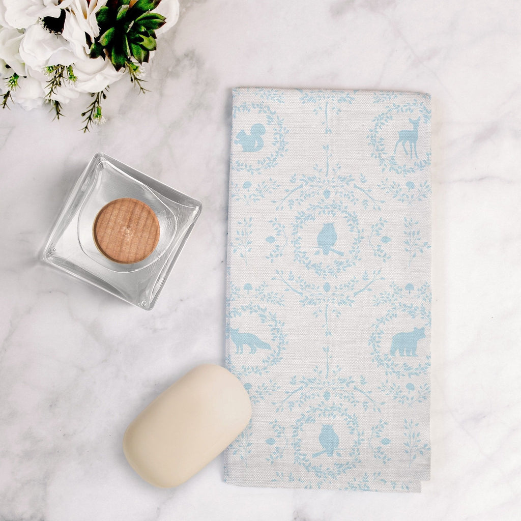 Woodland Silhouette Tea Towel in Blue - Melissa Colson