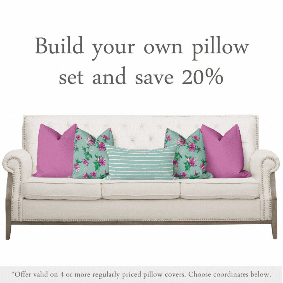 Woven Together Pillow Cover in Happy Aqua - Melissa Colson
